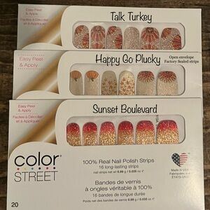 NWT 3 Retired Color Street Nail Polish Strips!